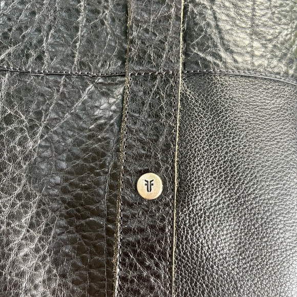 Vintage Frye Boots Pull On Low Heel Tall Shaft Black Leather Size 7.5/8 - Picture 6 of 8